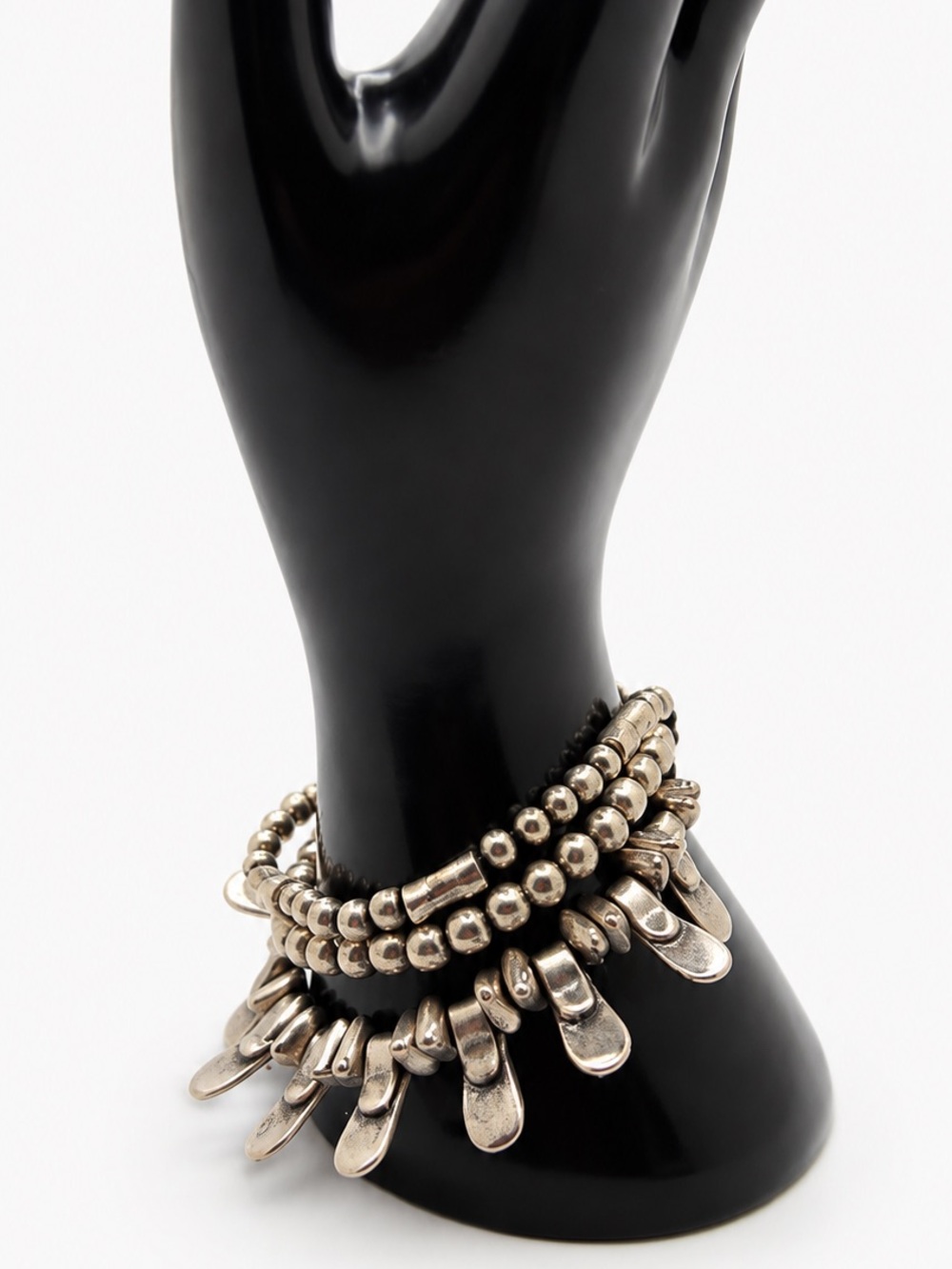 Designers Originals Silver-Tone Multi-Strand Beaded Charm Bracelet